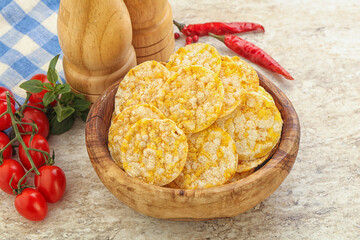 Natural organic grain rice chips