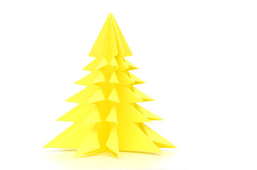 Obraz premium Christmas tree made of paper