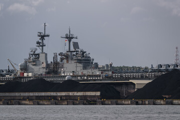 WARSHIP - Amphibious assault ship on a visit to the port
