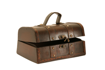 old wooden chest isolated