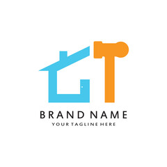 Fototapeta premium vector logo design illustration construction, home improvement and building logo design template