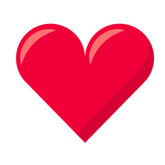 Heart icon. PNG with transparent background.