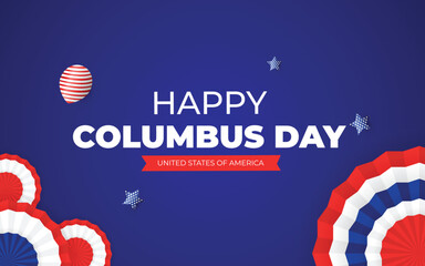 Happy Columbus Day National Usa Holiday