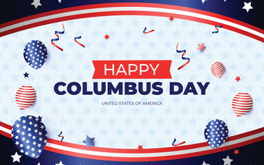 Happy Columbus Day National Usa Holiday
