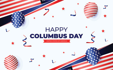 Happy Columbus Day National Usa Holiday