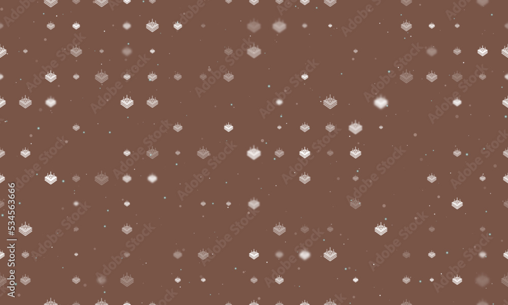 Poster seamless background pattern of evenly spaced white absorbent symbols of different sizes and opacity.