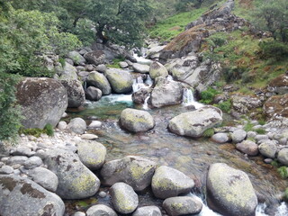 river in the mountains in gredos