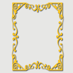 Frame, in the style of an ornament, Vector illustration eps 10, Art.