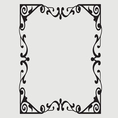 Frame, in the style of an ornament, Vector illustration eps 10, Art.