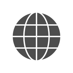 Globe or world glyph icon