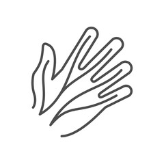 Human nerves line outline icon