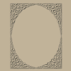 Frame, in the style of an ornament, Vector illustration eps 10, Art.