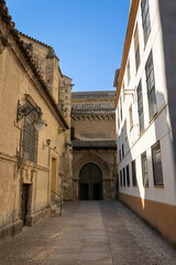 Fototapeta na wymiar A northern entrance to the Church of Saint Paul (Spanish: Iglesia de San Pablo), Cordoba, Spain