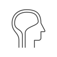 Human brain line outline icon