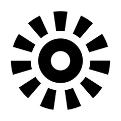 Abstract stylized flower design. PNG with transparent background.