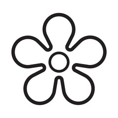 Abstract stylized flower design. PNG with transparent background.