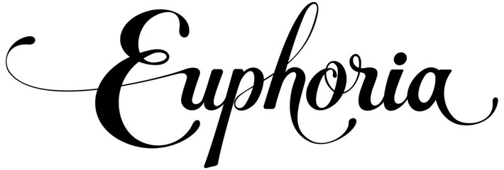 Euphoria - custom calligraphy text