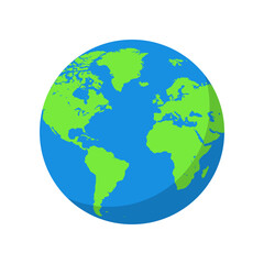 Earth Globe vector isolated on white background