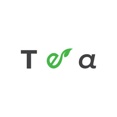 Creative natural organic green tea leaf logo design.Green tea for business, herbal, beverage and company.