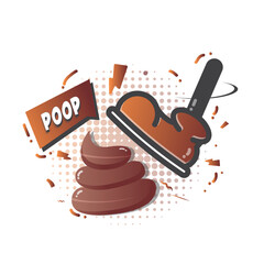 Vector illustration of shoes stepping on dirt