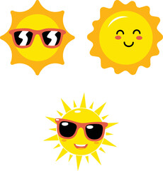 sun with glasses