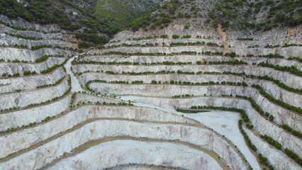 Textura de piedras de una cantera