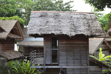 Fototapeta na wymiar Wooden house in rural Thailand