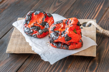 Grilled bell-peppers