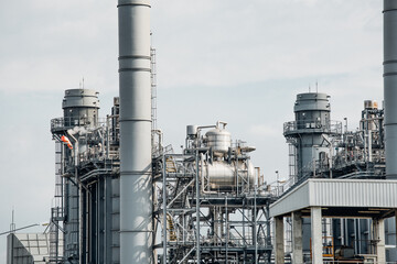 Industrial zone,The equipment of oil refining,Close-up of industrial pipelines of an oil-refinery plant,Detail of oil pipeline with valves in large oil refinery.