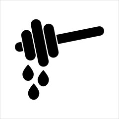 Honey vector line icon in flat style, on white background.