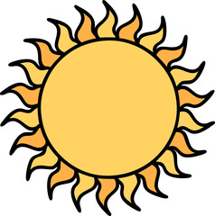 tattoo in traditional style of a sun