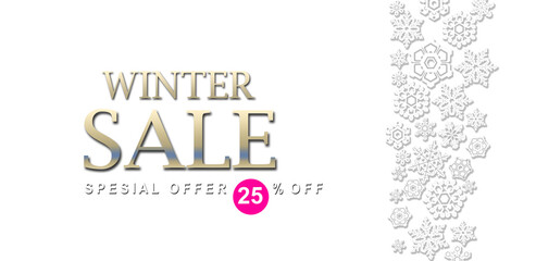 decorative composition with metal effect text 