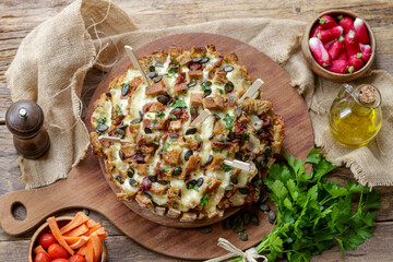 pain hérisson lardon mozzarella graines de courge