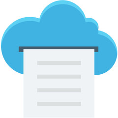 Sky Docs Colored Vector Icon