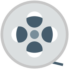 Film Reel Colored Vector Icon