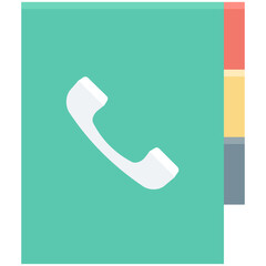Phonebook Colored Vector Icon