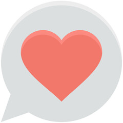 Love Chat Colored Vector Icon
