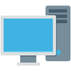 Computer Colored Vector Icon