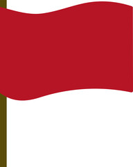 png red flag icon isolated.