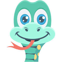 Snake Colored Vector Icon