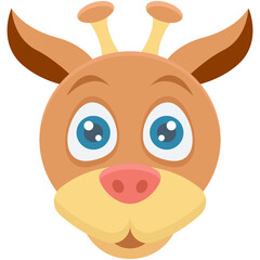 Giraffe Colored Vector Icon