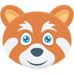 Raccoon Colored Vector Icon