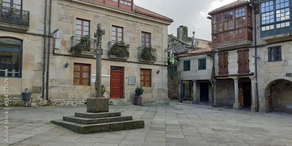 Wall mural Plaza de la Leña en Pontevedra, Galicia