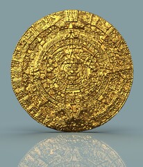 Mayan, aztec symbols calendar. 3D illustration of mayan symbols calendar.