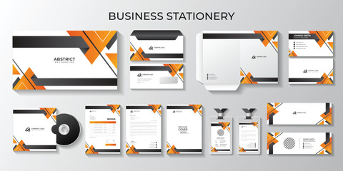 Corporate identity set branding template and professional business full stationery letterhead, identity, branding, id card, envelopes, 