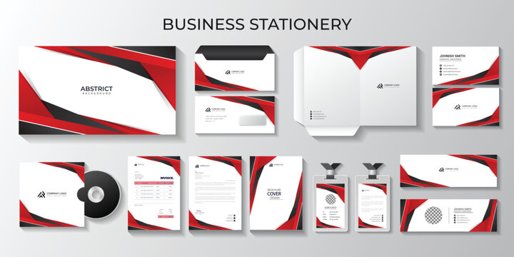 professional business full stationery and letterhead, identity, branding, id card, envelopes, 