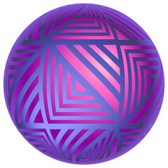 Magic sphere abstract illustration. PNG with transparent background.