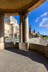 The Chrobry Embankment, observation deck, National Museum and Szczecin Voivodeship Office, Szczecin, Poland - obrazy, fototapety, plakaty