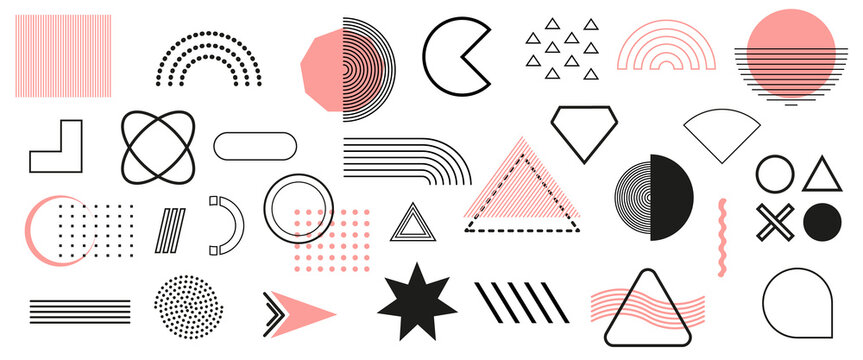 Geometric shapes, vector elements
