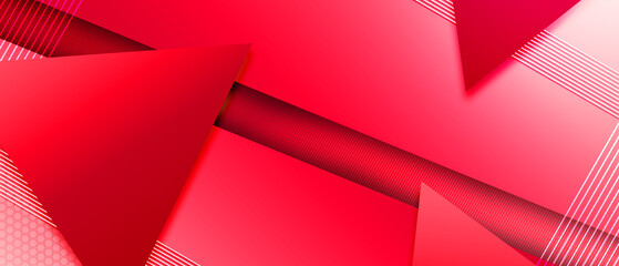 red colored geometric background with thin frame